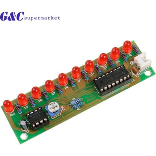 NE555 & CD4017 LED Light Chaser Sequencer Follower Scroller Module electronic DIY Kit