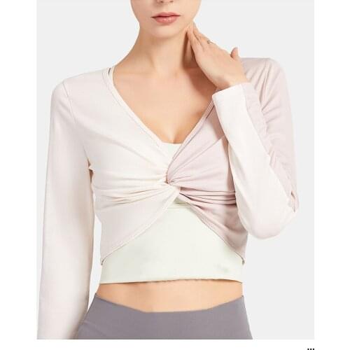 Loose yoga clothes fitness sport shirt women blouse Wear on both sides workout running long sleeve femme gym Fitness sports top