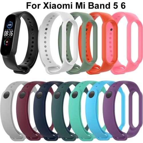 Smart Bracelet For Xiaomi Mi Band 6 5 Silicone Strap MiBand 5 Wrist Strap Miband 6 Wriststrap For Xiaomi Mi Band 6 Replacement