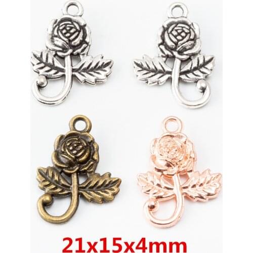20 pcs Vintage Ancient flower zinc alloy charms pendant suitable for DIY Bracelet Necklace metal jewelry accessories 6209