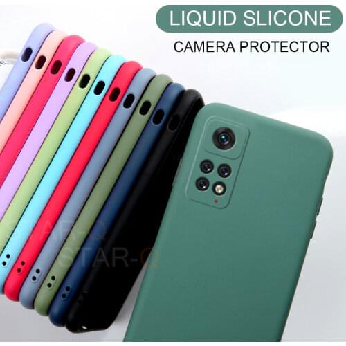 New Camera Protector Liquid Silicone Phone Case For Xiaomi Redmi Note 10 10s Note10 Pro Max 5G Original Luxury Soft Back Cover
