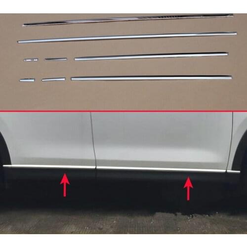 Mirror Glossy Stainless Steel Car Styling Door Body Parts Strips For Mazda CX-5 KF 2017 2018 CX5 2nd Molding Cover Accessories