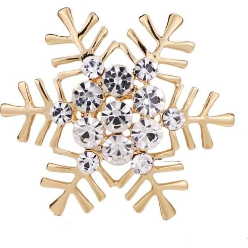 High Quality Crystals Fantastic Snowflake Brooch Hot Selling Women Scarf Buckle Pin Fashion Collar Pin