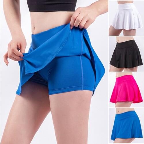 Fake Two-piece Yoga Pants Women Anti-light Quick-drying Tennis Skirt Fitness Sports Pants Running Culottes Summer Beachwear