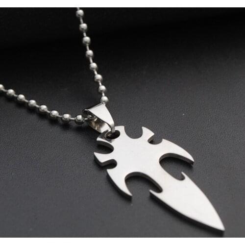 10 Stainless steel arrow dart ax charm pendant necklace weapon sea god trident lucky super hero sword dart necklace jewelry
