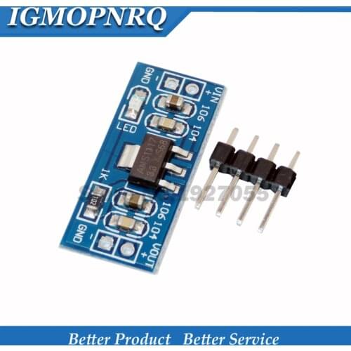 5pcs AMS1117-3.3 DC-DC Step Down Power Supply Module 4.5V-7V To 3.3V Voltage Buck Board Regulator Adapter Convertor