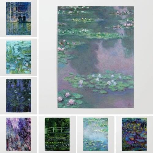Diamond Painting Home Decor Claude Monet Water Lilies Poster Cross Stitch Kits Diamond Embroidery For Living Room Decoration