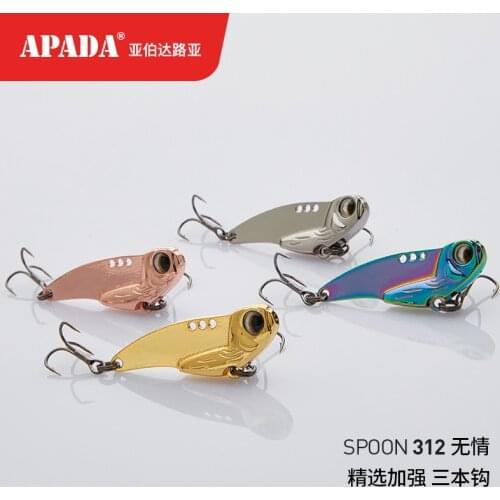 APADA VIB 312 ruthless 3.5-7g strengthen Treble Hook Feather Multicolor Zinc alloy Metal VIB Fishing Lures