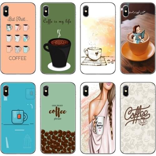 Coffee cup girl food Accessories Phone Case For iPhone 12 Mini 11 Pro Max XS Max XR X 8 7 Plus 6 6S Plus 5 5S SE 2020