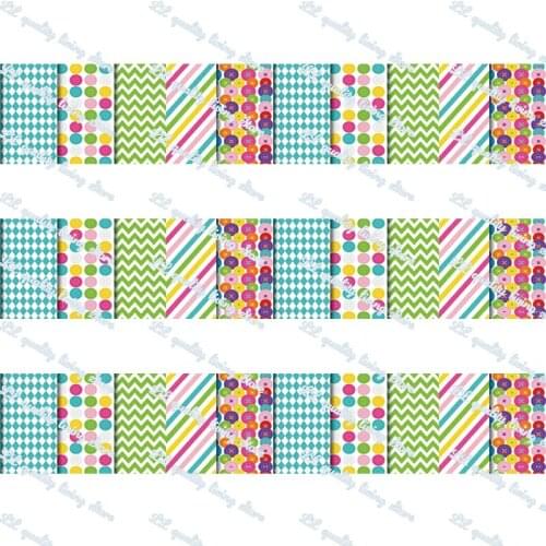 Colored creative geometry pattern printed grosgrain ribbon 50 yards gift wrapping diy bows christmas wedding derections ribbons