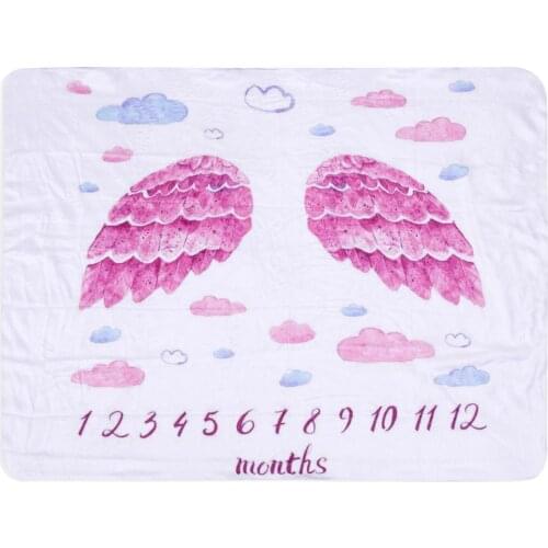 Baby Blanket Moon Flour Swaddle Blanket Sleeping Swaddle Wrap Super Soft Flannel Milestone Blanket Play Mat Photo Prop