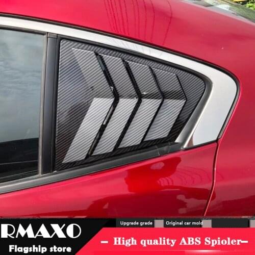 For Mazda3 Axela 2020-21 Sedan ABS Back triangle Rear Door Window shades Louver Frame Window Sill Molding Cover Sticker Trim