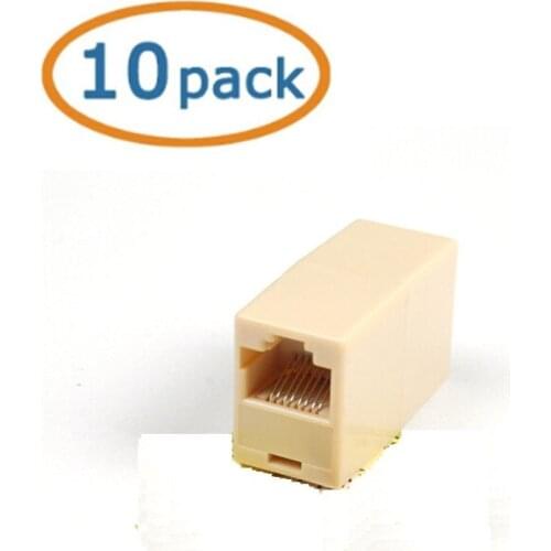 10x RJ45 Ethernet Network Net LAN Plug Cable Join Extension Adapter Connector hight quanlity line adaptor