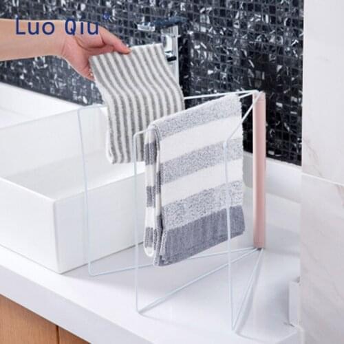 Kitchen foldable rag rack wash dishcloth cloth drain rack rag dry rust-proof storage rack
