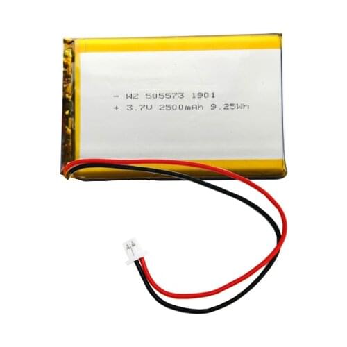 Lithium polymer battery 505573-2500mah card wireless charging control box luminous table and chair lithium battery