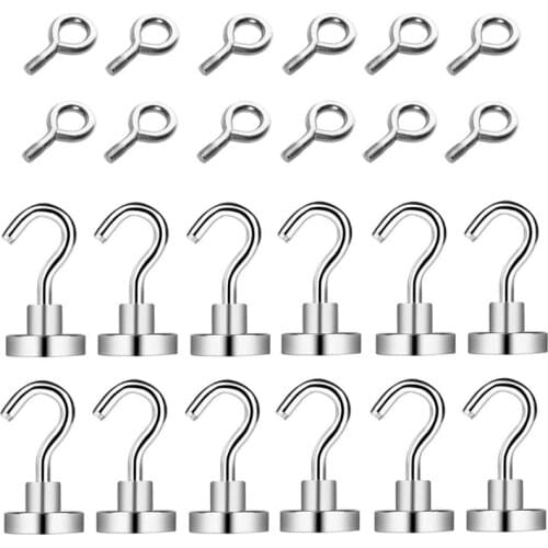 Magnet Key Holder Magnetic Hooks Magnetic Ring Hook No Screws for Kitchen Bathroom Bedroom Garage Lockers Office