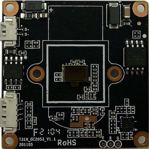 T31N+GC2053 3MP 2304*1296 20FPS H.265 IP Camera Module Board MIC Audio Interface Onvif Motion Detection 38*38mm with Radiator