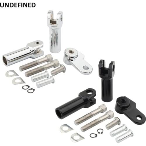 Motorcycle Black Passenger Foot Peg Mount Clevis Kit For Harley Softail Slim FLS FLSS 2012-2017 Cross Bones FLSTSB 2008-2011