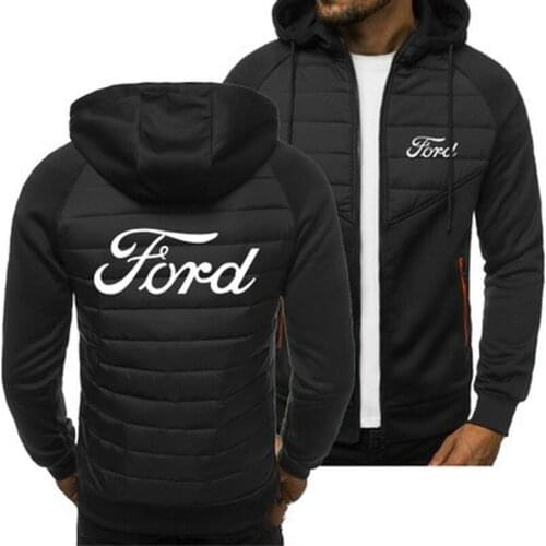 2021 New Men Hoodies for Ford Logo Spring Autumn Jacket Casual Sweatshirt Long Sleeve Zipper Hoody T