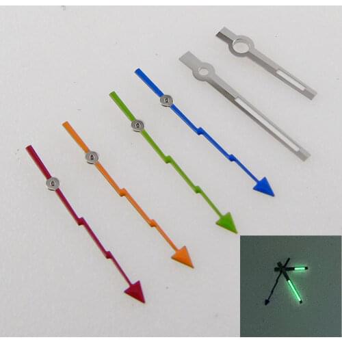 New Orange Blue Flash Watch Needles fit NH35A NH36A 7S26 4R35 MIYOTA 8215 8205 821A MINGZHU 2813