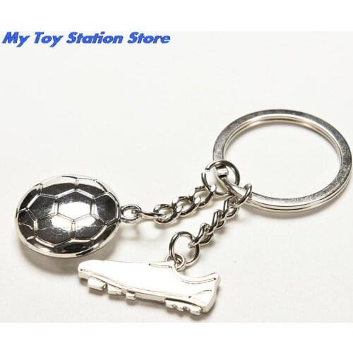 NEW design Trinkets Toy Keychain Alloy metal key chain Football soccer shoes key chains gift for boys