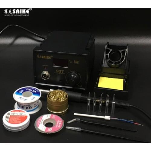 SAIKE 937 Soldering station Digital display Adjustable temperature with Electric soldering iron 45W Electricity Soldering Pen