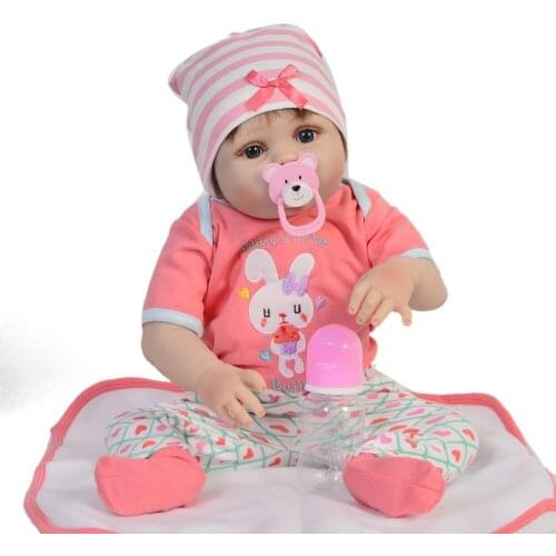 Full silicone 23"57cm Reborn babies doll bebe alive princess bathe real looking bonecas Toys birthday Xmas gifts collection