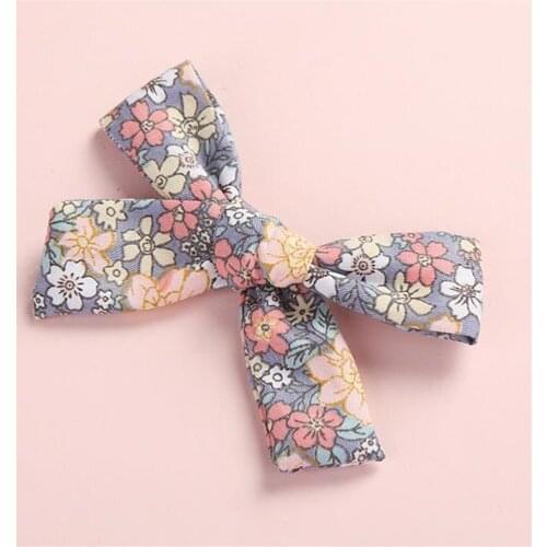 Print Handmade Hair Bows Headband For Children Hair Clips For Baby Sweet Girls Hairpins Kids Headband Baby Hair Accessories