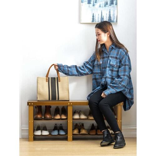 Entry shoe changing stool sitting type household entrance creative ultra narrow simple modern small shoes cabinet solid wood