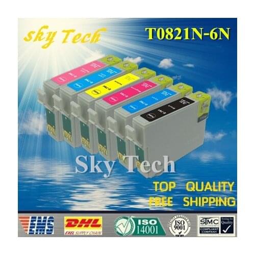 6PK 82N Compatible Cartridge For T0821N to T0826N , For Epson RX590 RX610 RX690 TX650 TX700W TX710W TX800FW TX810FW etc