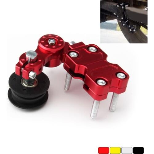 1Pc Universal Aluminum Motorcycle Bike Adjuster Chain Tensioner Roller Guide Protector for Motorcycle Bike ATV Scooter Moped