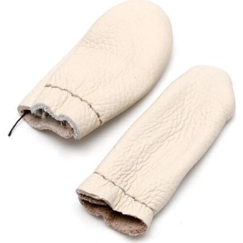 1 Pair Leather Needle Felting Finger Protectors Protector Tools Accessory Hand Craft
