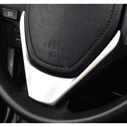 For Toyota VIOS 2019 2020 Accessories ABS Matte Car Steering wheel Button frame Cover Trim Sticker Car Styling 1pcs