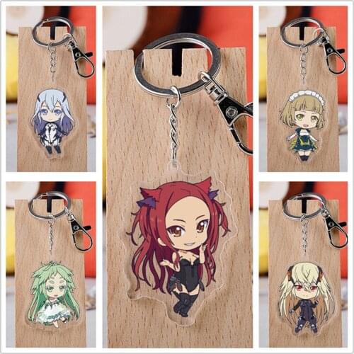 10 pcs/lot Anime Beatless Acrylic Keychain Toy Figure Lacia Kouka Bag Pendant Double sided Key Ring Gifts