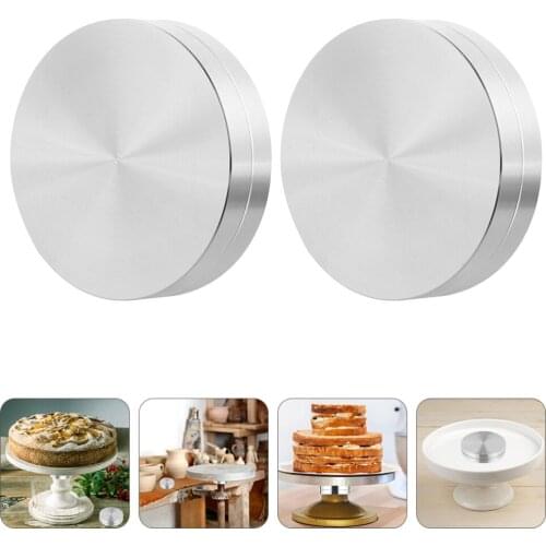 2pcs Cake Turntable Bearing Glass Turntable Base Display Stand Plate Bearing