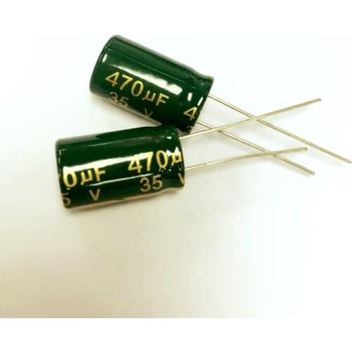 100pcs New 470UF 35V 10X17mm LOW ESR Aluminum Electrolytic Capacitor