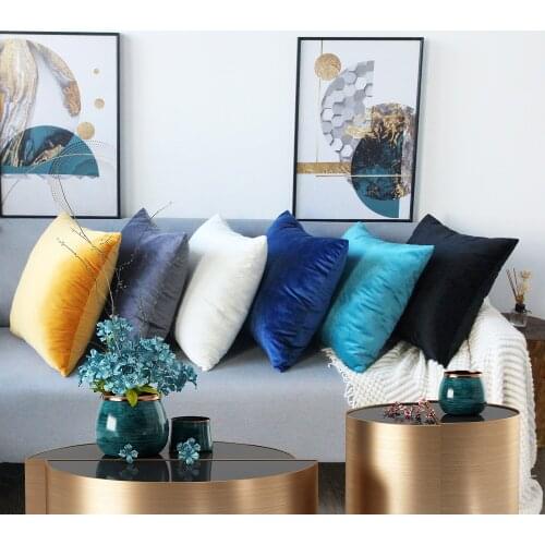 Velvet Cushion Cover Pillowcase Solid Color Pillow Case Decor Sofa Throw Pillows Room Pillow Cover Decorative Wholesale