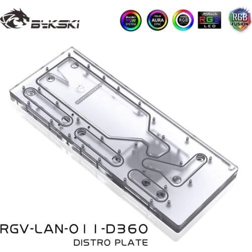 BYKSKI Acrylic Board Waterway Board Kit Solution use for LIAN LI O11 Dynamic Case for CPU/GPU Block DDC Pump 5V 3PIN /4PIN 12V