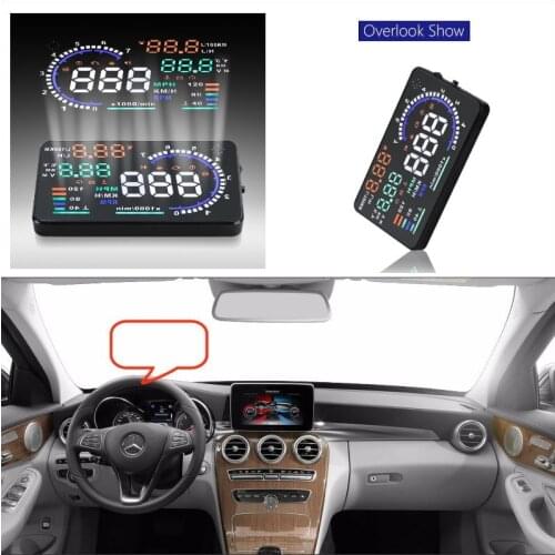 For Mercedes-Benz C/E/G/M/S Class 2010-2019 AUTO HUD OBD2 Car Head Up Display Driving Screen Projector Reflecting Windshield