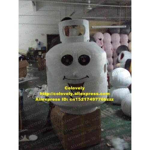 Fatherly Gray Gas Tank Can Gas Cylinder Holder Container Mascot Costume Fat Cylinder Body Bright Black Round Eyes No.7316 FS