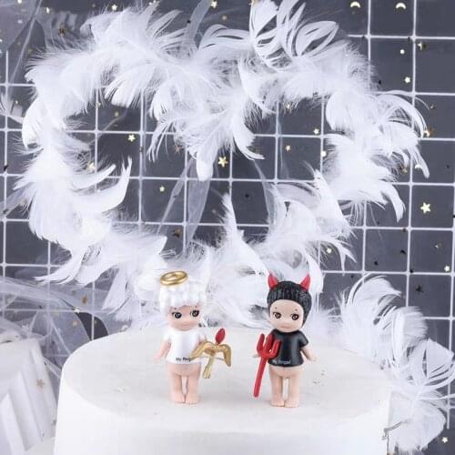 Angel Feather Wing Cake Topper Wedding Happy Birthday Party Cake Topper Decoration Baking Dessert Cake Top Decoration Supplies