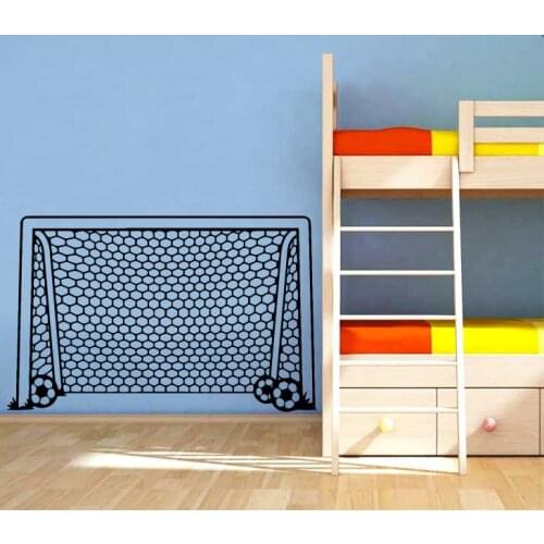 Boys Bedroom Art Decor Wall Stickers Soccer Net Pattern Art Wall Decals Mural Home Boys Room Sport Decor adesivo W-287