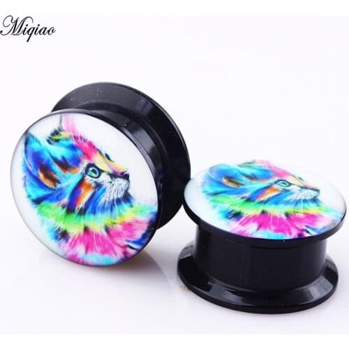 Miqiao 2pcs Hot Selling Sweet Acrylic 7 Color Cat Ears 4mm-25mm Exquisite Piercing Jewelry