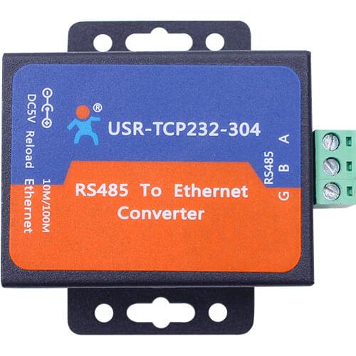 USR-TCP232-304 Serial RS485 to TCP/IP Ethernet Server Converter Module with Built-in Webpage DHCP/DNS Supported