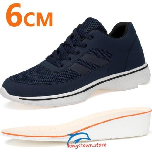 Sneakers Men Shoes Heightening Shoes Elevator Shoes Height Increase Shoes for Man Height Increase Insole Shoes Tall Man 6CM