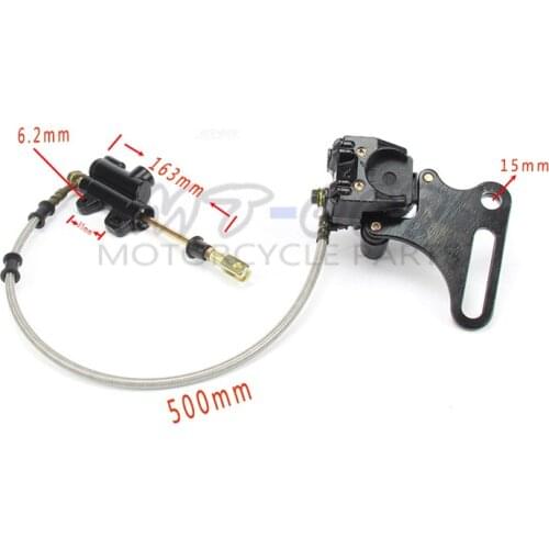 Brand-new Hydraulic Rear Brake System Assembly KAYO BSE Dirt Bike Pit Bike Master Cylinder Caliper hose 500mm