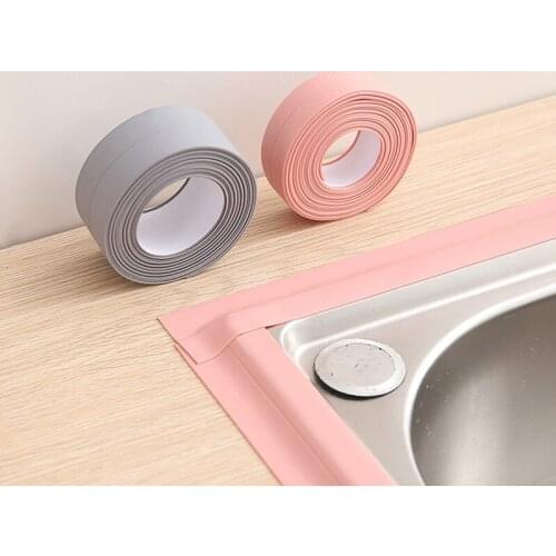 New Sealing Strip Bathroom Shower Sink Bath Caulk Tape White PVC Self Adhesive Waterproof Wall Tape Bathroom Kitchen Tools 3.2M
