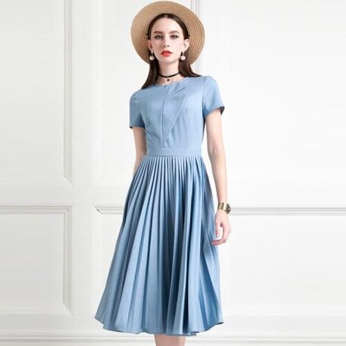 DesignerS Original Pleated Skirt 2021 Summer New European And American Celebrities' Thin Dress