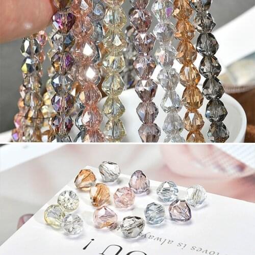 Diy hand-beaded water drops glass crystal beads earrings bracelet accessories material 1 price