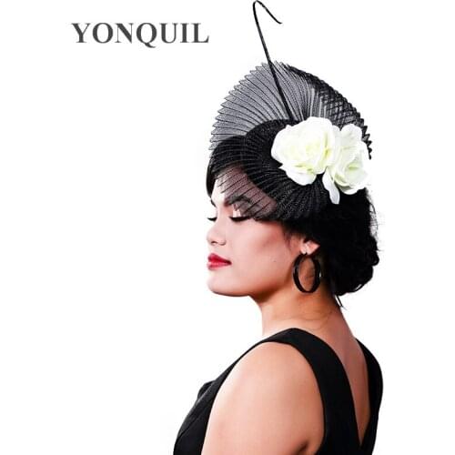 Mesh Wedding Holiday Fascinator Cocktail Hat For Women French Veiling Millinery Headband Vintage Fashion Lady Party Accessory
